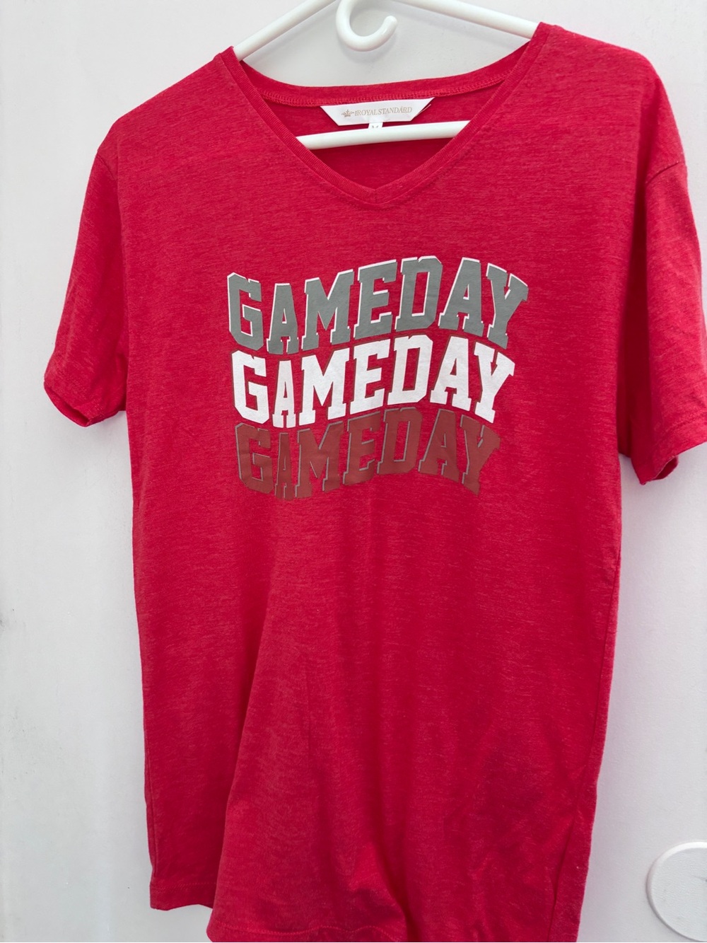 Red Gameday V-Neck Tee - Unbranded